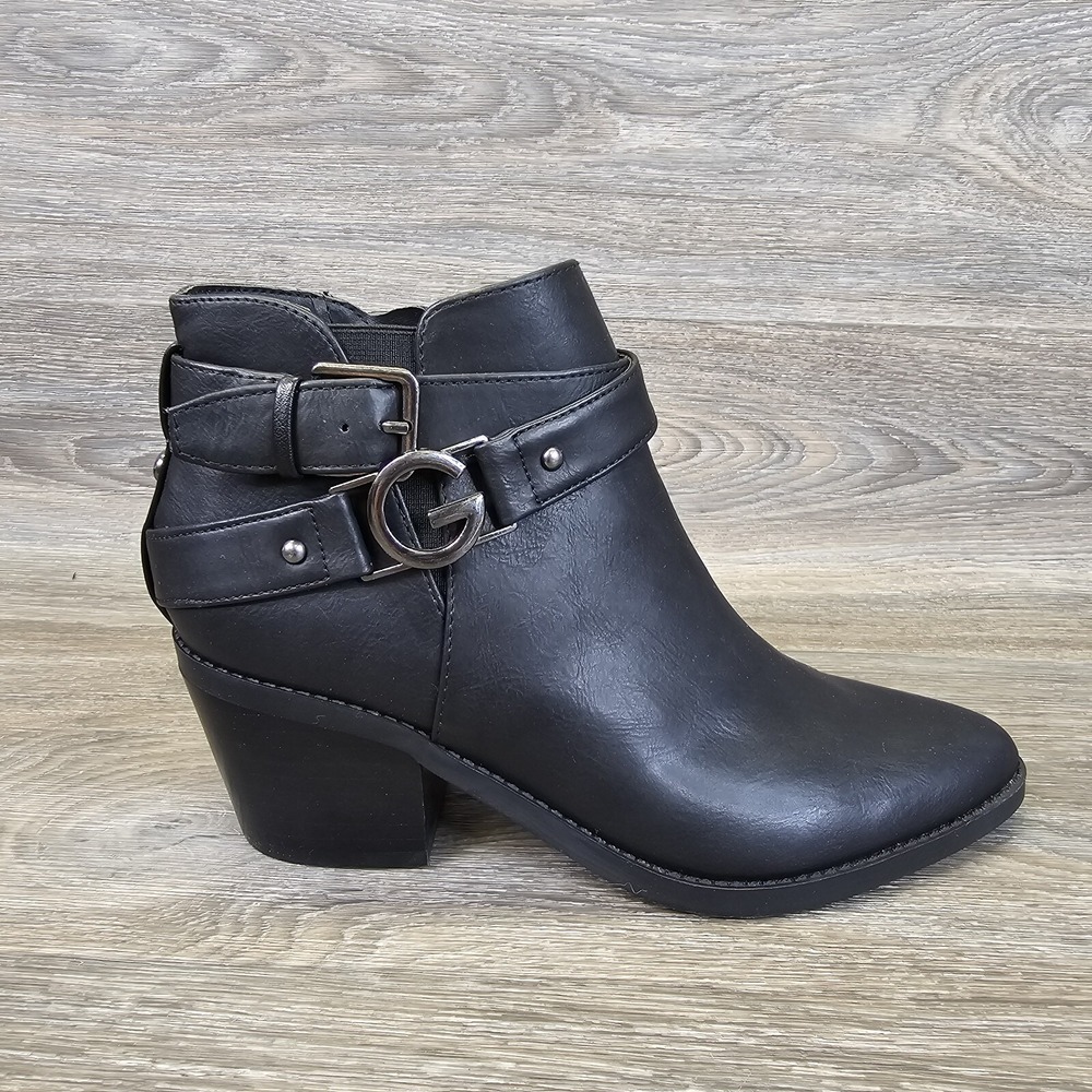 GBG by Guess Boots Womens Size 6.5 Black Dustyn Chelsea Style Cuban‎ Heel Ankle